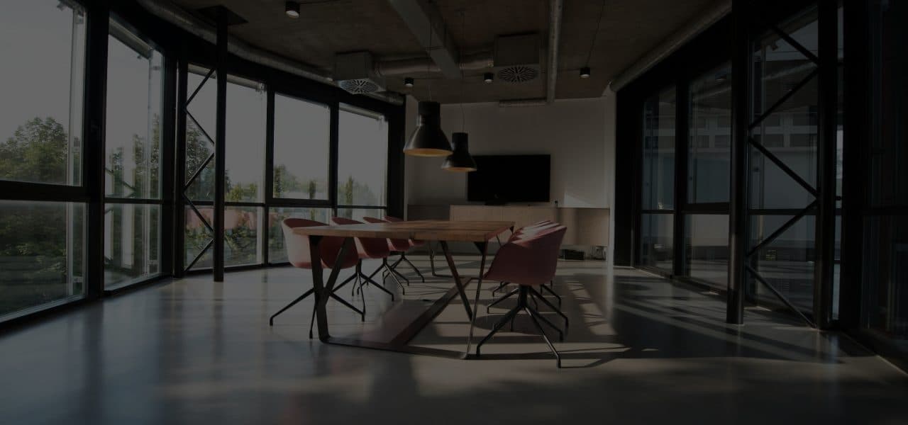 A modern, light-filled boardroom